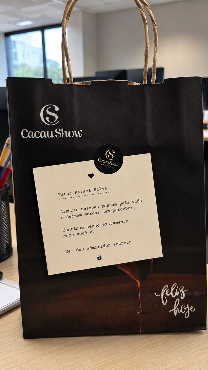 InsiderSeducao's tweet photo. acabaram de me mandar um chocolate CacauShow no trabalho e eu queria muito achar isso romântico, mas não faço ideia de quem foi 😭

agora estou aqui pensando se como ou se é exatamente assim que começam os documentários de true crime https://t.co/3EVEz9eyt5