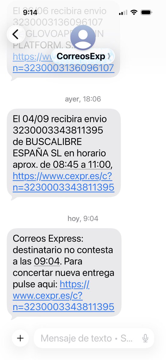 JCFernandezCrem's tweet photo. @CorreosExpress @Correos @Cex_responde 
Como me ha pasado ya muchas veces @CorreosExpress hace llamada perdida. Esta vez, me pilló con el teléfono en la mano. No pienso ir a recoger nada x lo q he pagado para q entreguen en mi casa. Basta ya. Se acabó. Lo siento por @BuscaLibros https://t.co/quyWBnvql9