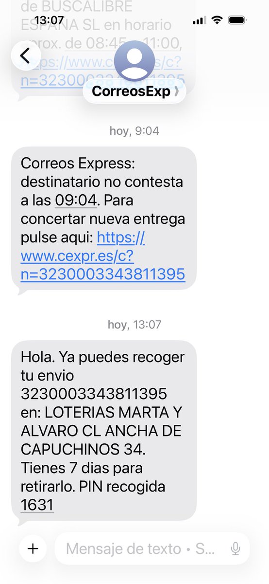JCFernandezCrem's tweet photo. @CorreosExpress @Correos @Cex_responde 
Como me ha pasado ya muchas veces @CorreosExpress hace llamada perdida. Esta vez, me pilló con el teléfono en la mano. No pienso ir a recoger nada x lo q he pagado para q entreguen en mi casa. Basta ya. Se acabó. Lo siento por @BuscaLibros https://t.co/quyWBnvql9