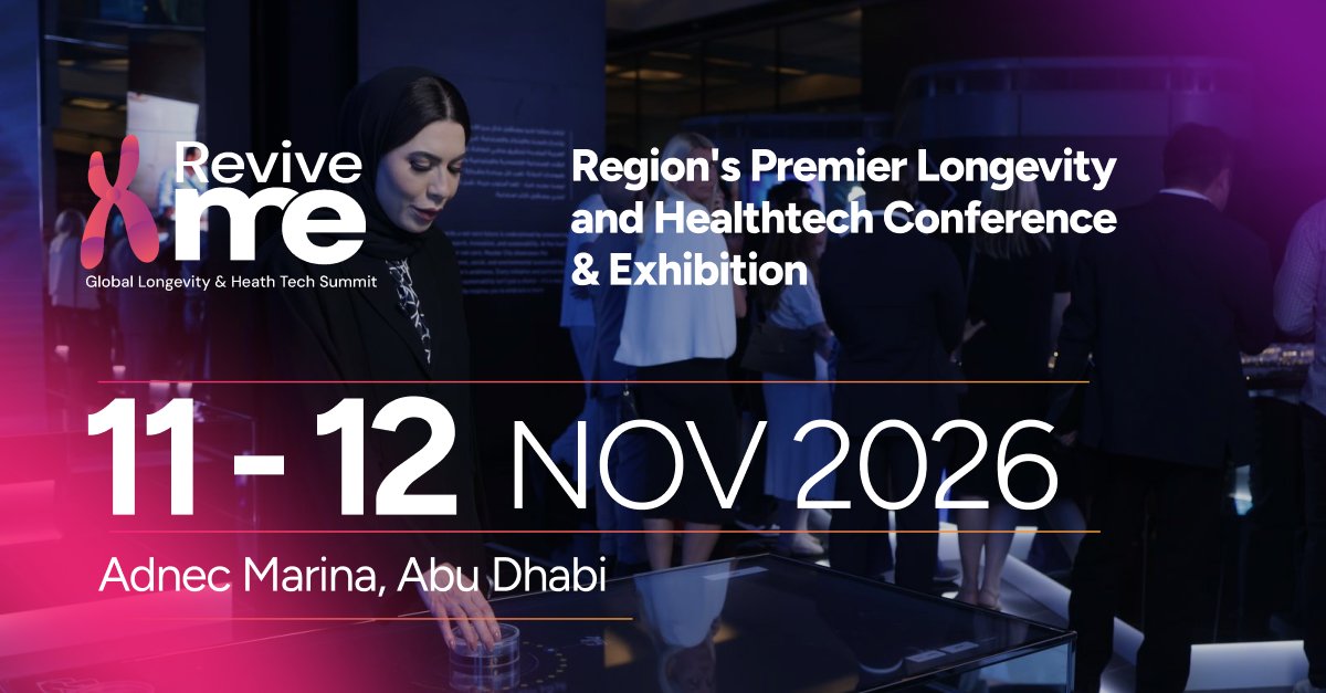 HTMagazines's tweet photo. Revive ME is a global Longevity &amp; HealthTech Summit bringing together the leaders, innovators, investors and organisations shaping the future of health and healthy ageing. Revive ME #ReviveME2026 #GlobalHealth #Longevity #HealthTech #HealthcareInnovation
https://t.co/YR1mviSvhO https://t.co/nhhRl7cHoK