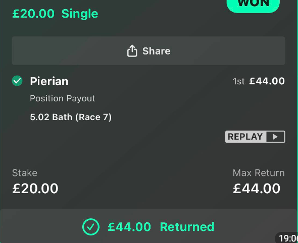 PiqueTips's tweet photo. 🟢 WINNER 🟢

Pierian did the job in the 5.02 Bath (Race 7) 🐎

£20 staked → £44 returned 💰

Free tips posted daily on the channel — join below 👇
https://t.co/GSO9wZov8t

18+ | https://t.co/8iqYlxJUty https://t.co/lHswgtIG3g