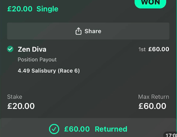 PiqueTips's tweet photo. 🟢 WINNER 🟢

Zen Diva landed it in the 4.49 Salisbury (Race 6) 🐎

£20 staked → £60 returned 💰

Free tips posted daily on the channel — join below 👇
https://t.co/GSO9wZov8t

18+ | https://t.co/8iqYlxJUty https://t.co/GFbn1RXabu