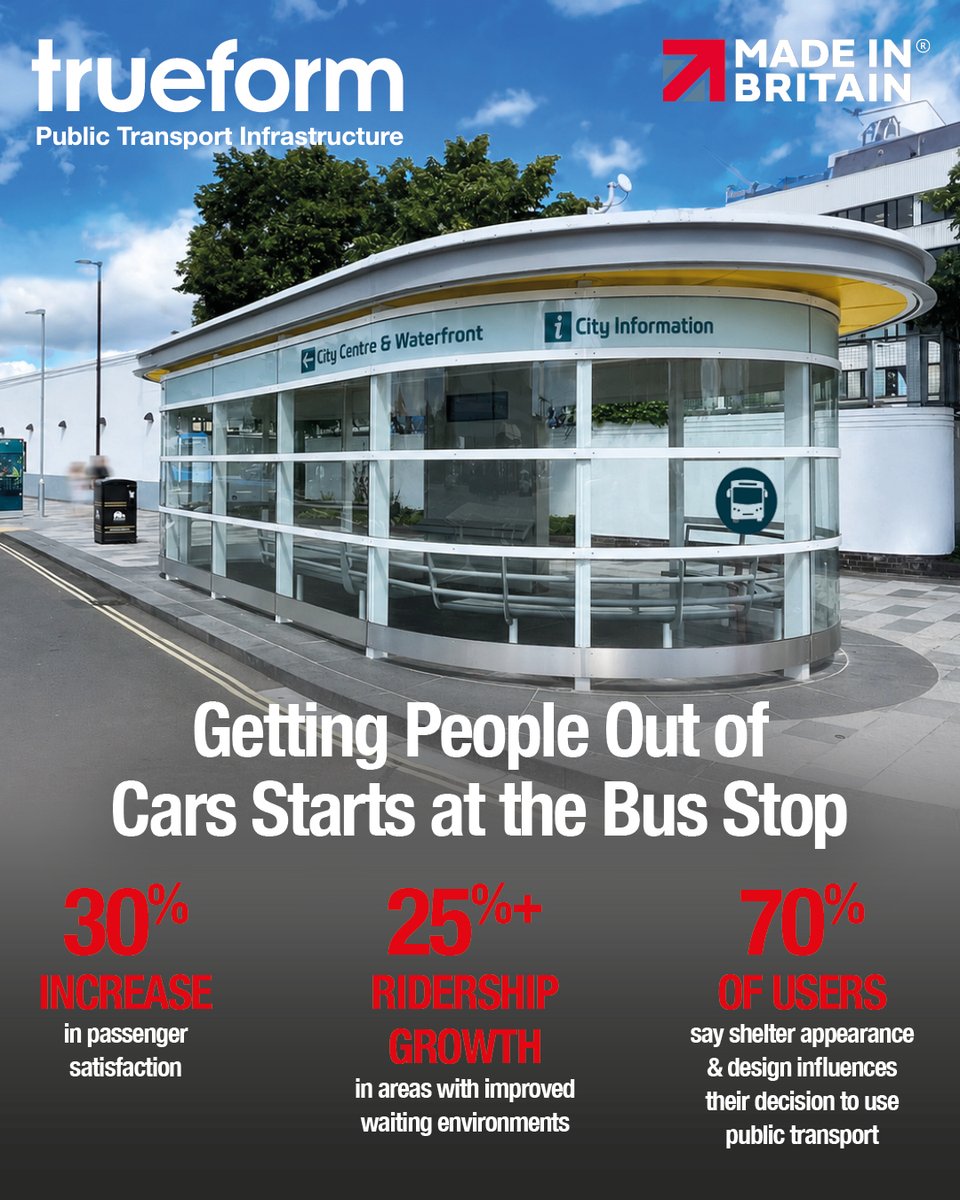 TrueformGroup's tweet photo. Want people to choose the bus? Start with the bus stop.
Great shelters create better passenger experiences, and give people another reason to leave the car at home.
https://t.co/NpEiKhGBt8
#Trueform #BusShelters #PublicTransport #UrbanMobility https://t.co/5siJcmyYhZ