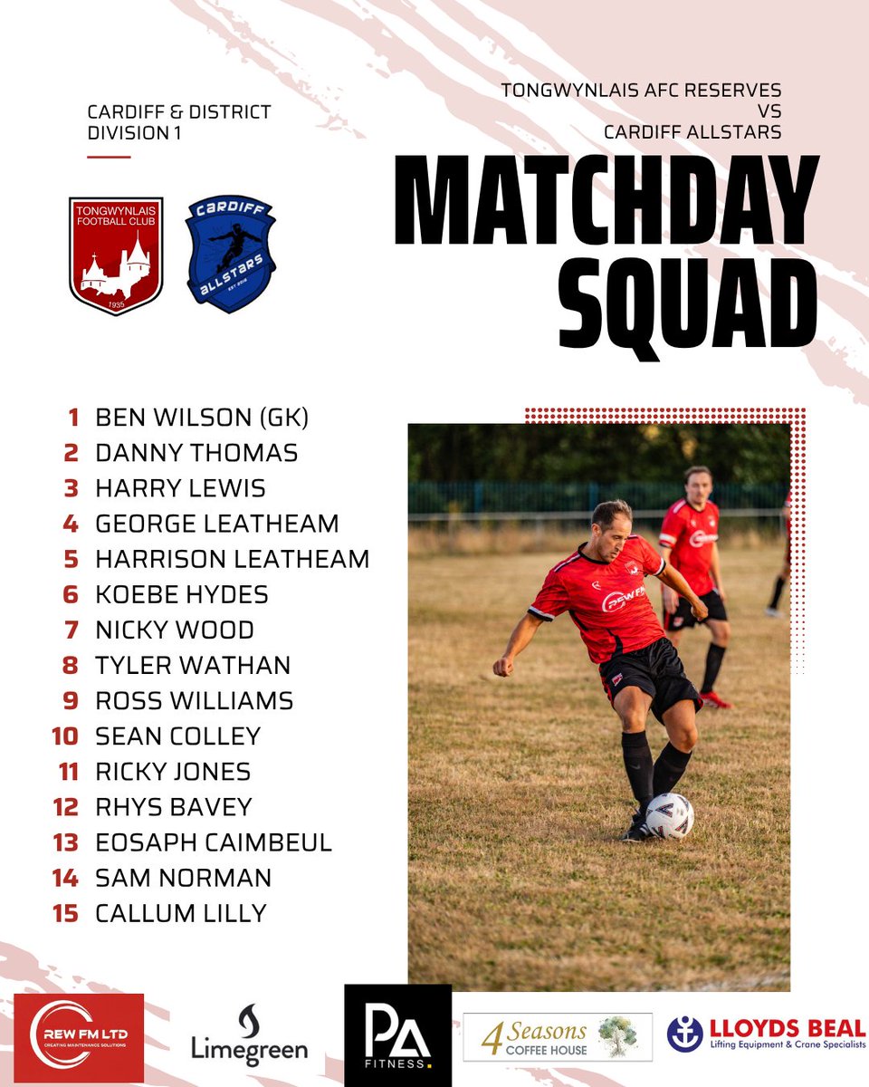 TongwynlaisFC's tweet photo. @BuilthWellsFC Our Reserves start their Cardiff & District Division 1 league season against @Cardiffallstar1
New management, plenty of new faces and a few familiar names make up a strong squad to start the season.
#UppaTon https://t.co/OdlA1uTolk