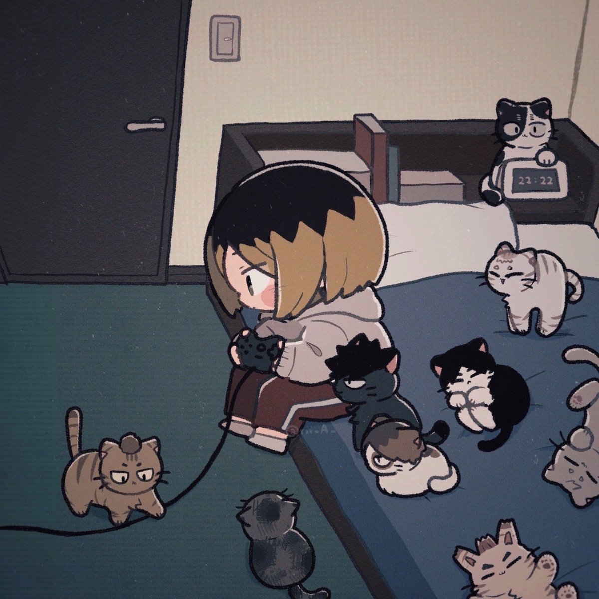rii_A_'s tweet photo. 🎮🐈(再掲) https://t.co/gXcL363Qth