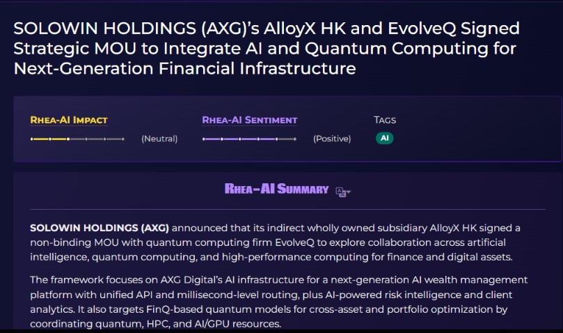 logan_1865's tweet photo. AXG just put trading optimization into the spotlight. The EvolveQ MOU includes exploration of AI, quantum and HPC applications that may support more advanced trading systems. AXG remains a high-risk growth-stage name, so execution is.

#momsonn #jonita $COIN $HOOD https://t.co/P39qs8b5Y5