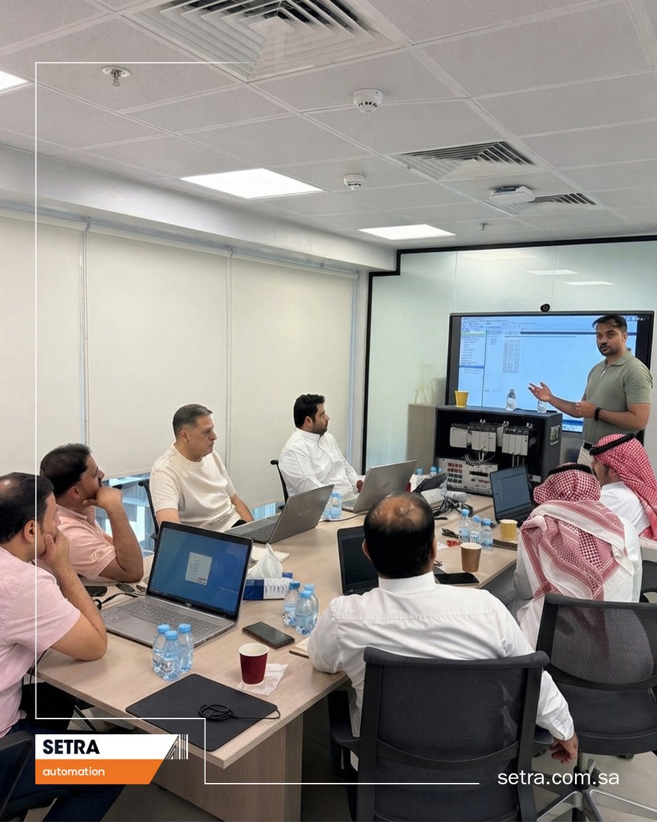 SETRAcompany's tweet photo. SETRA completed a two-week training program on Rockwell Automation ControlLogix for Saudi Energy - SE Ghazlan Power Plant engineers.

The program supported the PLC-5 to ControlLogix L82E migration project through hands-on practice in PLC programming, troubleshooting, HMI development, and system maintenance.

Industrial automation, strengthened through knowledge transfer.

أنهت سيترا برنامجا تدريبيا لمدة أسبوعين حول نظام Rockwell Automation ControlLogix لمهندسي السعودية للطاقة - SE في محطة غزلان للطاقة.

دعم البرنامج مشروع التحديث من PLC-5 إلى ControlLogix L82E من خلال تدريب عملي على برمجة أنظمة التحكم، استكشاف الأعطال، ��طوير شاشات التشغيل، وصيانة الأنظمة.

أتمتة صناعية أقوى من خلال نقل المعرفة.
-------------------------------------
Contact our team for more details
📧 info@setra.com.sa
📞 92 000 7070
📍 Riyadh, Saudi Arabia
🌐 https://t.co/nqQ6y87rTy
-------------------------------------
#SETRA #RockwellAutomation #ControlLogix #PLC #IndustrialAutomation #PowerPlant #Training #SE
#سيترا #روكويل_أوتوميشن #أنظمة_التحكم #الأتمتة_الصناعية #محطات_الطاقة #التدريب #نقل_المعرفة #السعودية_للطاقة
