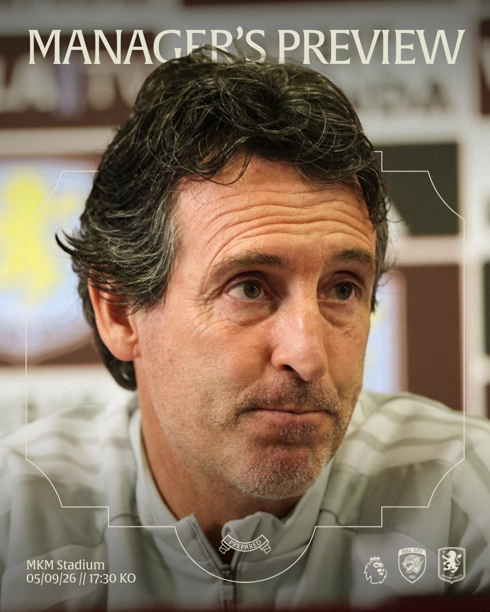 AstonVilla's tweet photo. The Boss' latest team news update is available ahead of our trip to Hull tomorrow evening 👇

🔗 https://t.co/nLyVm1MhXA https://t.co/ESi1V6KE6t
