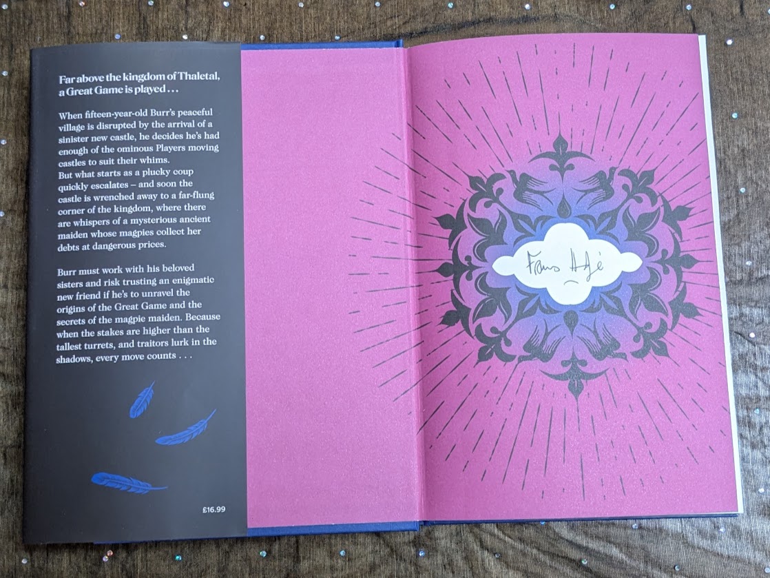 FrancesHardinge's tweet photo. ICYMI, there's a limited edition version of TRAITORS' NEST with sprayed edges only to be found in independent bookshops. I've just received my own copy, and I can't stop admiring it. Isn't it pretty? Look at the magpie feather! https://t.co/8AC2mso14e