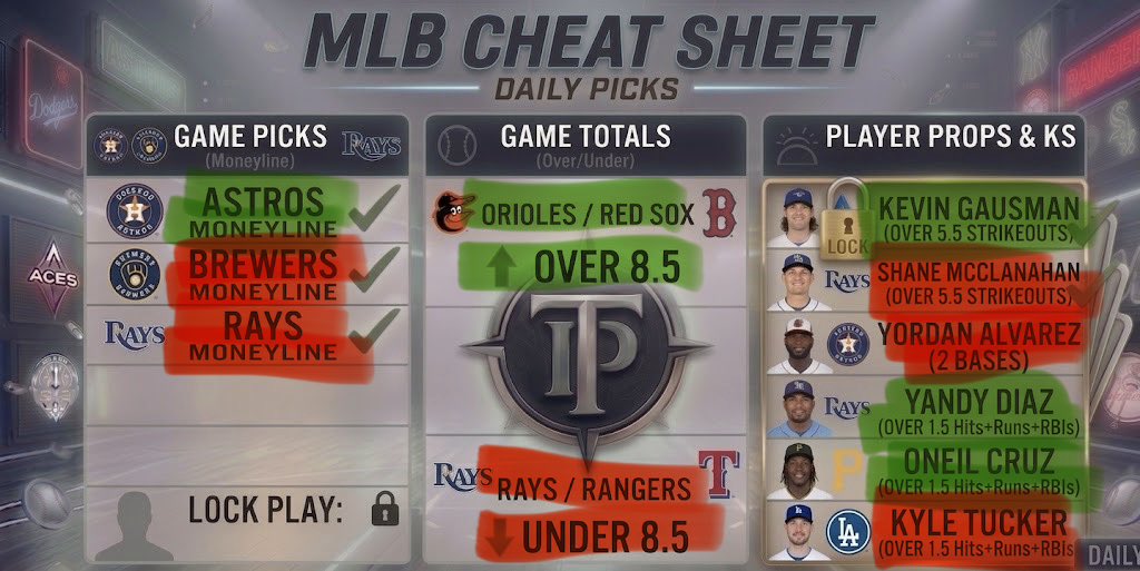 TP_Pickss's tweet photo. โพ๏ธTODAYS MLB CHEAT SHEET!!โพ๏ธ
5-6 YESTERDAY ON THE SHEET ๐๐คท๐ปโโ๏ธ
GREEN DAY YESTERDAY๐โ
LETS GO CRAZY AGAIN TODAY ๐๐ป๐๐ป
HERES TODAYS SHEET!! ๐๐ป๐๐ป๐๐ป
#Gambling๐ #Sportspicks #MLBBets #MLB #TPPICKS #BettingTwitter #MLBPredictions #MLBBets https://t.co/eRXzNPlnwd
