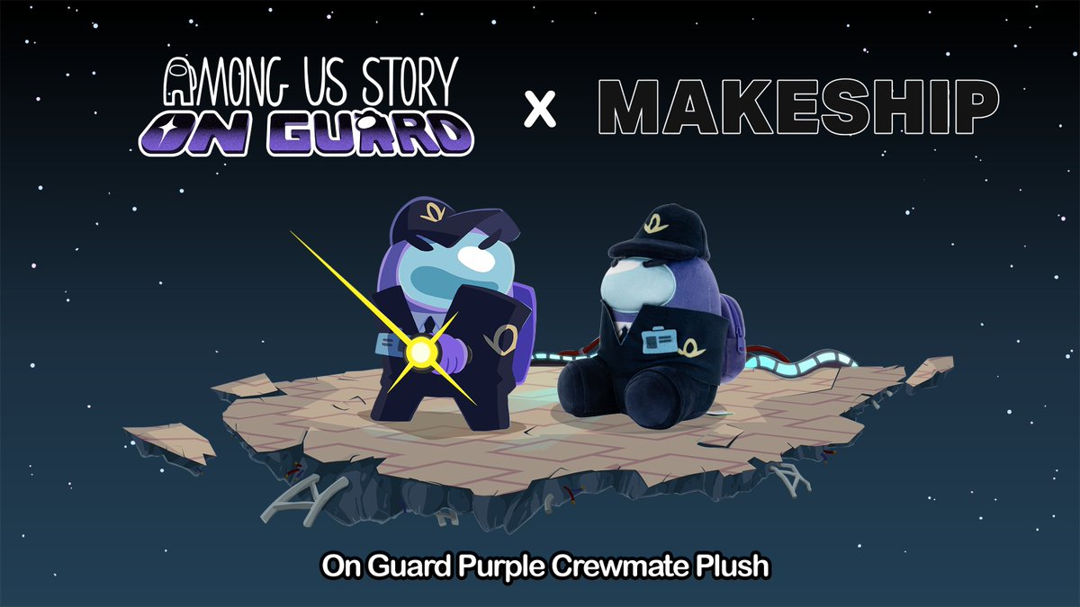 AmongUsStory's tweet photo. JUSTICE... in a soft and squishy format 💜

Our On Guard Purple Crewmate Plush with @makeship is available for pre-orders now! Enjoy some cuddly Crewmate companionship without all the sabotage. (Probably 😅)

⬇️ Link to pre-order below! https://t.co/gZdHOY6c5u