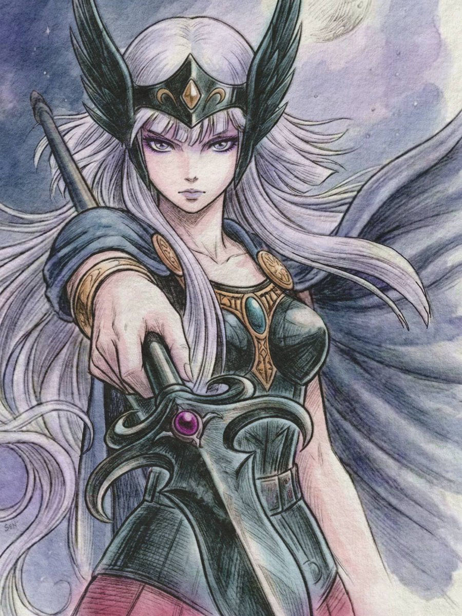 SEN_yurine_art's tweet photo. ヒルダ（聖闘士星矢 アスガルド編 ） https://t.co/H9cGscc8Hp