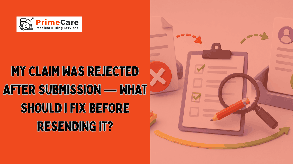 PrimeCareMBS's tweet photo. Claim rejected after submission? 🛑 Don't appeal! Learn how to decode clearinghouse codes, fix EHR data errors, and resubmit clean claims right the first time. ⚙️💡
https://t.co/9FU23gsFlV https://t.co/ar6Xg4ixmU