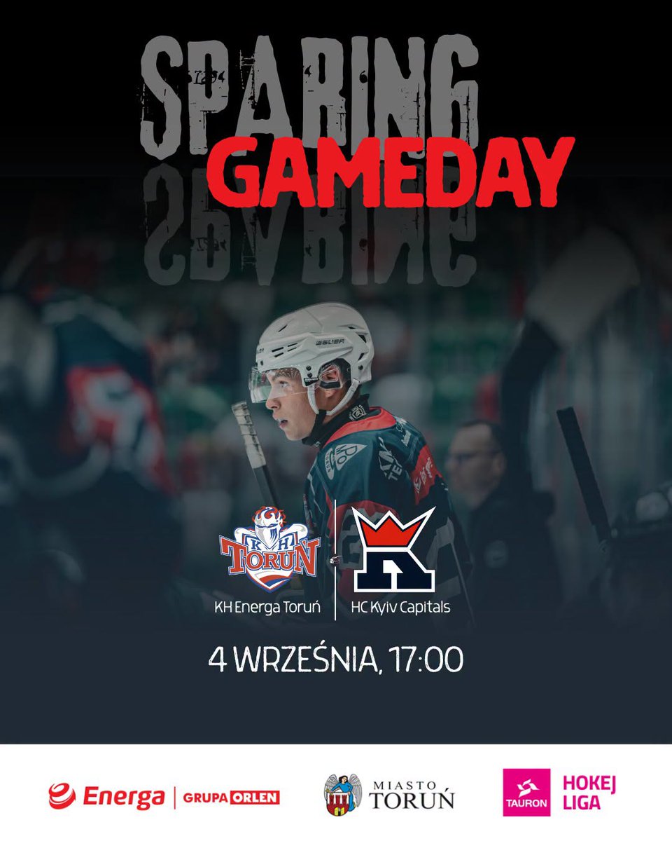 torunskihokej's tweet photo. ⚪🔴🔵 🔥🏒🥅 DZIEŃ MECZOWY 🔥🏒🥅 ⚪🔴🔵
⚪🔴🔵Sparing nr 6. ⚪🔴🔵
🆚 HC Kyiv Capitals
🏟️ Toruń, Lodowisko Tor-Tor
🕧 17:00
📺 https://t.co/sJenGDa81C
Wstęp na mecz jest wolny 🙂
@EnergaSA #energa #torunkochahokej #torunskihokej #gameday #sparing #hokej #hokejnalodzie https://t.co/1DVKrLDFfu