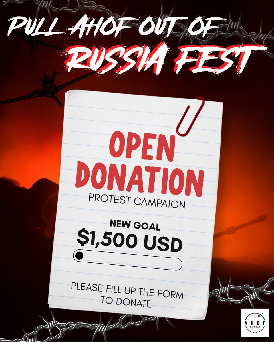 ahofglobalfoha's tweet photo. 1/3 [ 📢 ] UPDATE: Optimizing Our Protest Strategy — [NEW] $1,500 Updated Goal & Donation Lines NOW OPEN ✅

💳 Donate Here: https://t.co/FYkAEy85cU
📊 Live Transparency Tracker: https://t.co/5RbWYMHfsj

(Post has been corrected,our apologies it was a very late time on our side)

FOHAs, transparency is our top priority. Our initial 72-hour assessment shows our collective consensus (96.3% in favor of a wreath campaign), yielding $305 USD in pledges.

The original proposal and an estimated breakdown of potential expenses were detailed in our preliminary form. Our initial target was $3,700 USD to fully deploy a spread of 30 wreaths while safely covering all potential logistical and administrative expenses. However, this target creates a steep financial barrier considering our current pool of active backers, exposing a large gap between our funds and our ideal setup.

To bring this project to fruition, we are modifying our strategy to be more realistic, strategic, and smart with our resources.

THE PIVOT: 
We do not need 30 wreaths to make our point. We only need to deliver a strong message. We are restructuring our framework to target a revised goal of $1,500 USD. This is a completely achievable baseline that will allow us to:
- Deploy 8 to 10, protest wreaths right outside F&F headquarters' main entrance.
- Maintain a vital operational buffer for local permits, on-site logistics, and mandatory post-protest cleanup & disposal.

MAJOR UPDATE: 🎉
We have officially secured our on-site representative in Seoul who will handle all the necessary logistics and legal groundwork. Now, all we need is to collect the funds to officially purchase and secure the wreaths.

If the initial pledges can be realized, we are already 30.5% of the way to our new goal! So, let’s all close the remaining gap together.

WHAT WE NEED RIGHT NOW:
1️⃣ Secure Financial Crowdfunding: ‼️‼️
Initially, our minimum was set to $10 USD.  However, we want to make it possible for anyone to contribute, even those who can only give below that amount. If you are able to financially contribute, even $5 or $10 makes a massive difference in adding protest wreaths to the sidewalk. 
💳 Donate Here: https://t.co/FYkAEy85cU
📊 Live Transparency Tracker: https://t.co/5RbWYMHfsj

TO DONORS: Your information will remain 100% confidential with the head organizer and will strictly only be used to send you pertinent information, questions, and updates only related to the campaign.

2️⃣ The Booster Squad: If you cannot donate, your job is crucial: aggressively RT/QRT this drive until it breaks out into external global fandoms and human rights activist's algorithms

⚠️ NOTE: Out of respect for your hard-earned funds, the collection lines will remain open with the guarantee that if target funds, local permits or coordination cannot be fully secured, all donated funds will be transparently refunded to backers, provided that all information needed is indicated and detailed out in our form.

Operating as an independent, one-man fanbase means I cannot carry this weight alone. This campaign cannot succeed in the shadows, and certainly cannot solely be lifted and materialize on passive support. We need a MASSIVE, AGGRESSIVE push from every single FOHA, every regional and independent fanbase, and every global ally who refuses to stay silent in advocating for human rights as well as protecting AHOF's future.

Let's protect AHOF's safety and reputation together. Donate, amplify, and spread the word.

Please see below in the comments for a detailed blueprint of our campaign.

BE AN ADVOCATE FOR HUMANITY
PROTECT AHOF REPUTATION
PULL AHOF OUT OF RUSSIA FEST  
#WithdrawAHOFfromRussiaFest 
#StopRuiningAHOFsReputation 
#CancelRussiaConcerts 
#건강하고안정적인환경에서활동은개뿔
#AHOF #아홉