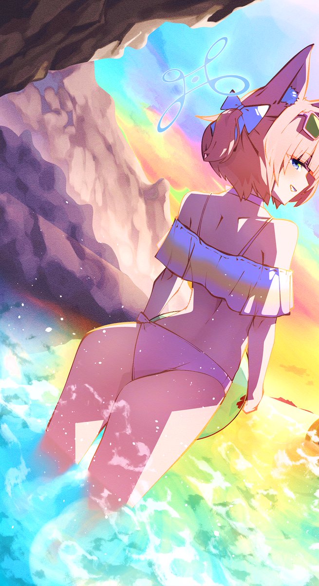 ember7012's tweet photo. FOX小隊　インサマー☀️
おせらく後輩？のダイビング部には負けへんで
ユキノ　ニコ　クルミ　オトギ
#ブルアカ #bluearchive https://t.co/lB4QQDihe7