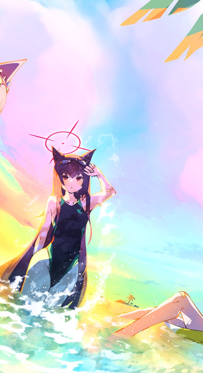 ember7012's tweet photo. FOX小隊　インサマー☀️
おせらく後輩？のダイビング部には負けへんで
ユキノ　ニコ　クルミ　オトギ
#ブルアカ #bluearchive https://t.co/lB4QQDihe7