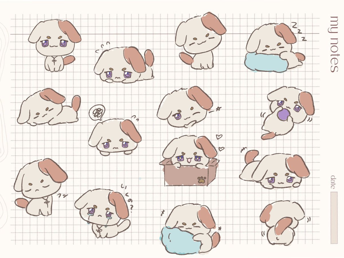 K47t_'s tweet photo. #わんにゃく展 練習 🖋 https://t.co/jjnFNJxBB2