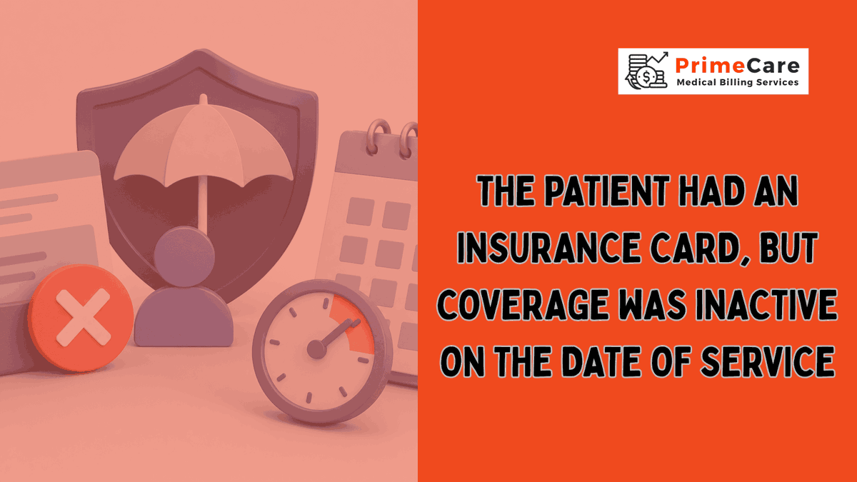 PrimeCareMBS's tweet photo. A valid insurance card doesn't guarantee active coverage! 💳❌ Learn how to resolve inactive coverage denials and audit EDI logs to protect practice revenue. 🩺💰
https://t.co/YAZoqDyN2L https://t.co/HN6kwAdiI1