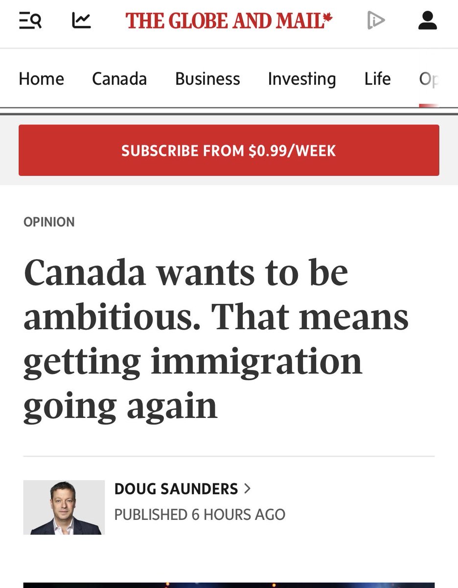 ryangerritsen's tweet photo. Time to convince Canadians we need more immigrants again, and the media is happy to help. https://t.co/0EXJlUX9qz