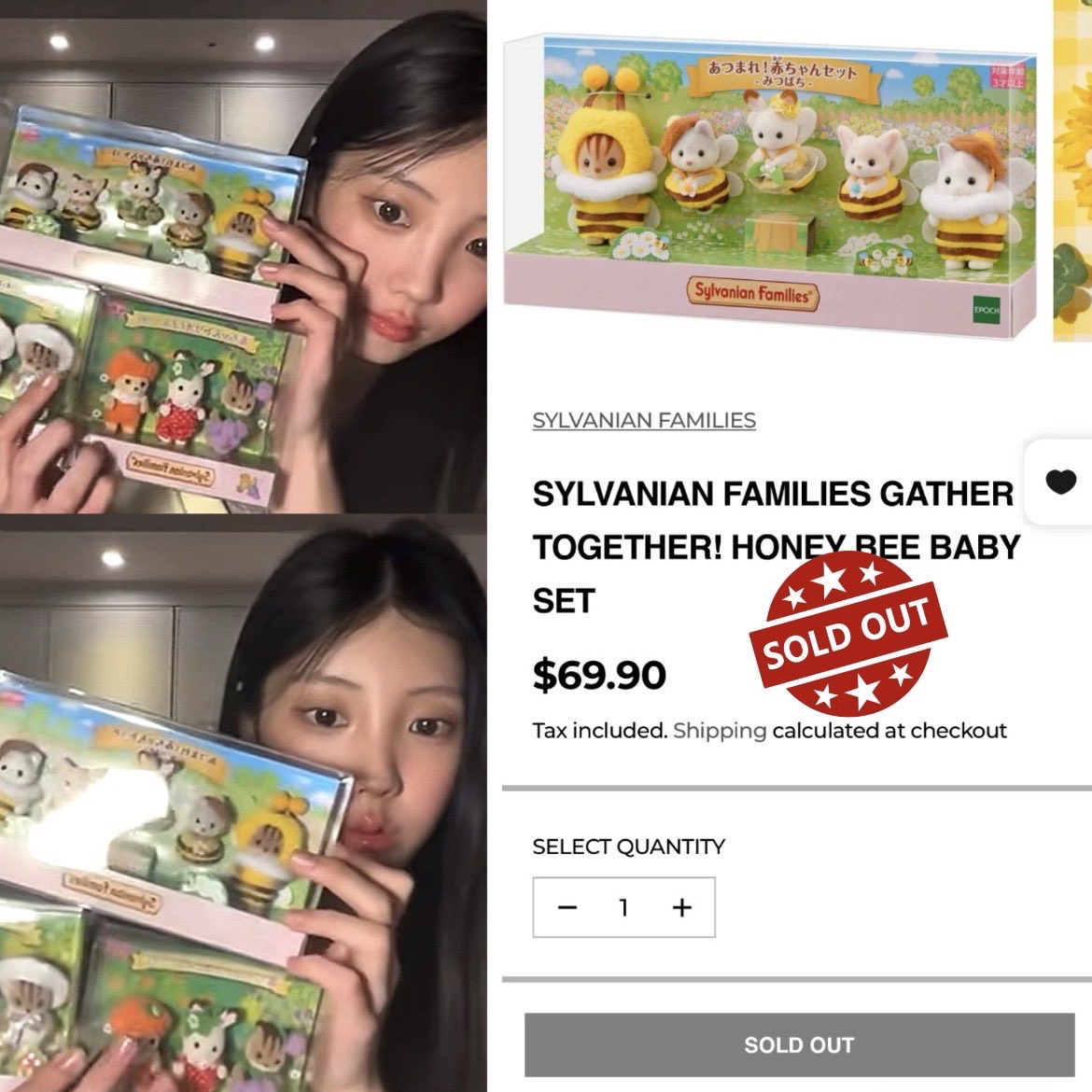 Kitty_Corn4's tweet photo. ‼️Wonhee showed her Sylvanian Families honey bee set and it went SOLD OUT. The fact that fans bought it out even with a $70 reseller markup is insane!! 🐝✨

Real sold out effect, 5th gen IT GIRL!!📈

#WONHEE #ILLIT #원희 https://t.co/erMdJfvfoG