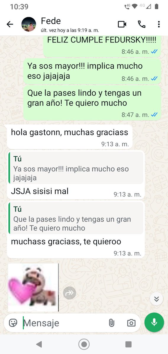gasycia's tweet photo. Hoy el mejor amigo de Jaz (Fede) cumple 18.
Los invité a que vayan a comer algo y al cine.
Es un genio y la quiere mucho a Jaz. https://t.co/xMrqA3iFT9