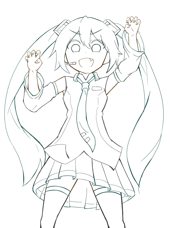 har1ca's tweet photo. 今気合い入れて描いてます。
#初音ミク　#イラストㅤㅤㅤ https://t.co/hl5fA0SYpC