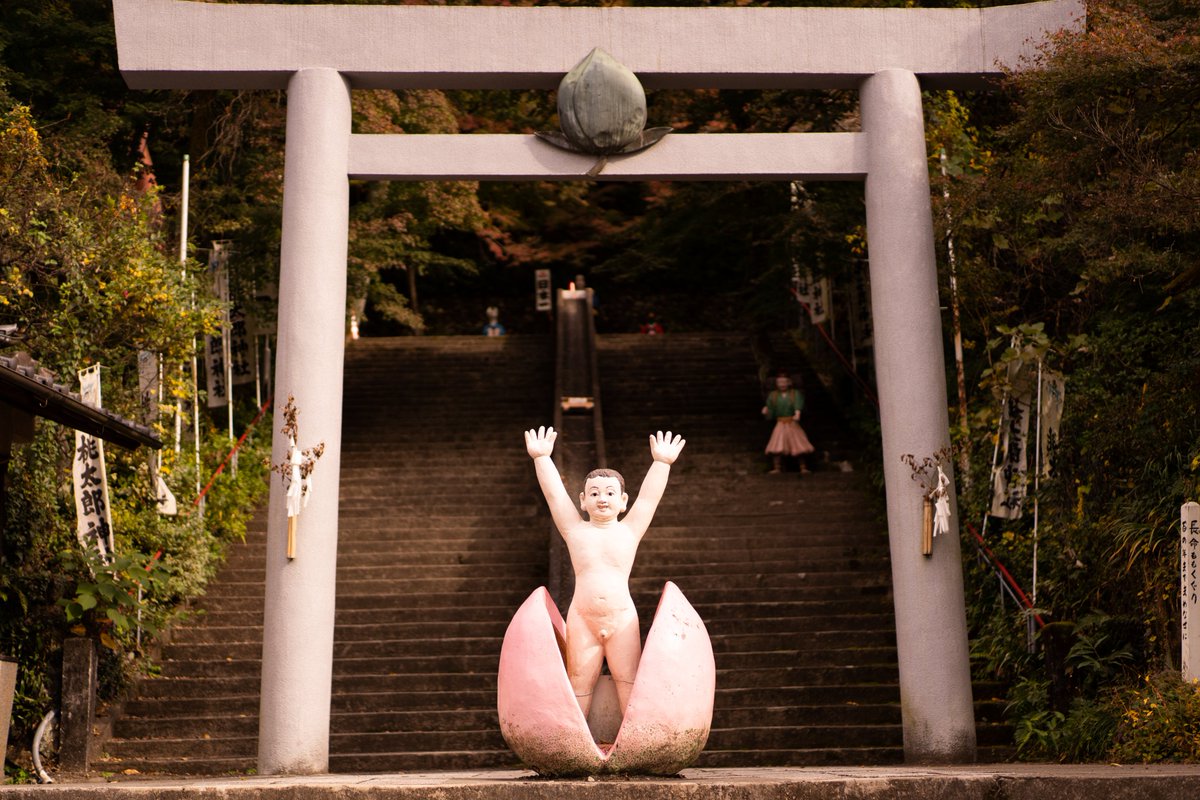 ulspilcatra's tweet photo. 愛知には桃太郎が愛知発祥説あって桃太郎神社ってのあるよ。色々有るんだから岡山から桃太郎とったんなって思うよな🍑像の作家は浅野祥雲さんって言って上手いんだか下手なんだかかわいいコンクリート像作家なの。役にたたん知識だろ？こんなん知ってても友達増えんから覚えとけな。 https://t.co/iPUhwBJ3CB