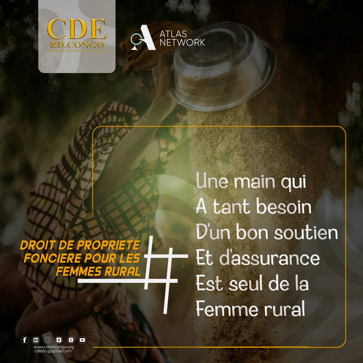 centre_drc's tweet photo. 👉 Une femme rurale soutenue, protégée et autonome devient une véritable actrice du développement local.
#CDE #femmerural #fypシ゚viral #atlasnetwork https://t.co/Lm1r7888O2