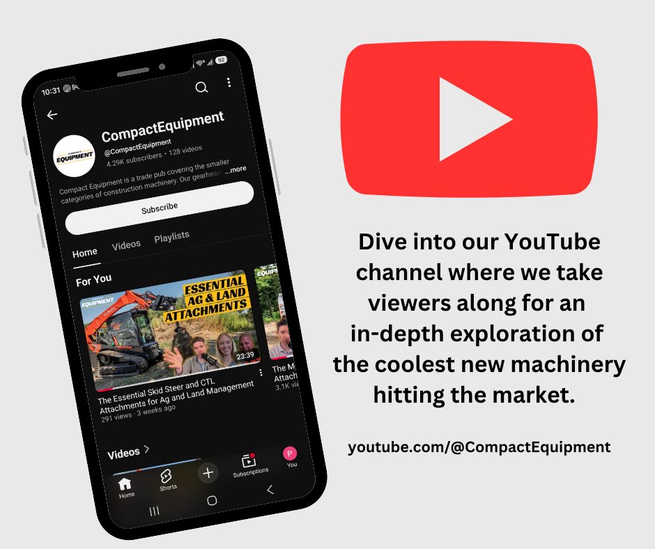 CompactEquip's tweet photo. Check out our YouTube channel!

https://t.co/dqE5gXkgOV https://t.co/J8Fzoft1so