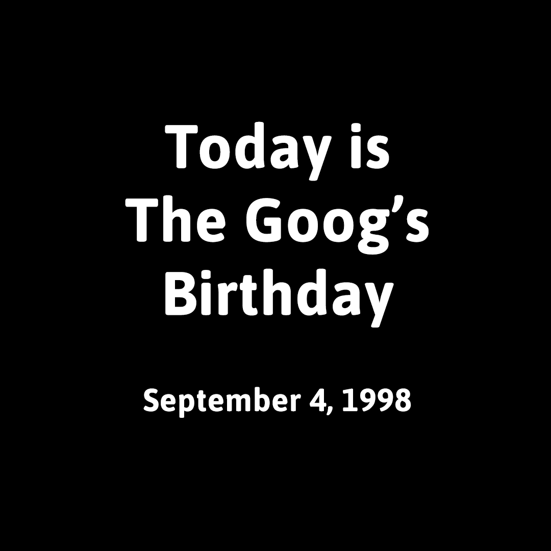 marcmieher's tweet photo. Google was founded this day by American computer scientists Larry Page and Sergey Brin.
They originally created a search engine named "Backrub" in 1996.
#GoogleBirthday #InternetHistory https://t.co/co91CPg85b