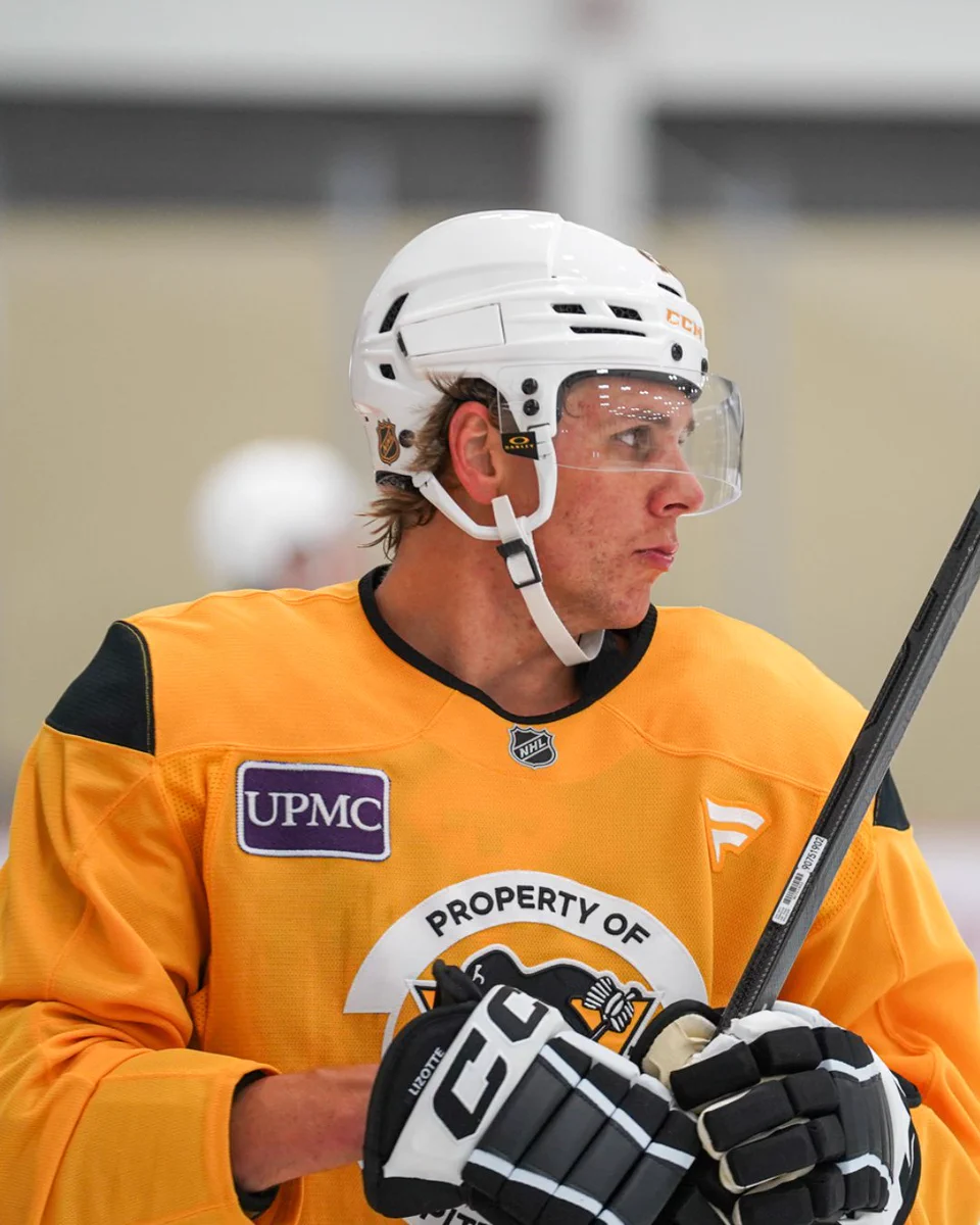 Blake Lizotte at practice.