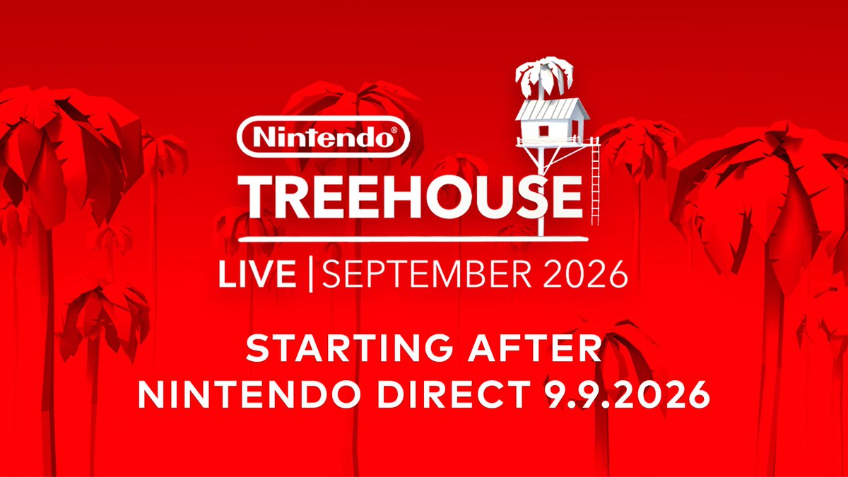NintendoAmerica's tweet photo. After the Nintendo Direct on Sept 9, tune in to Nintendo Treehouse: Live | September 2026 to watch gameplay of select titles featured during the Nintendo Direct.

Watch here: https://t.co/LpU6yRccrj https://t.co/2WhOBDIdJQ