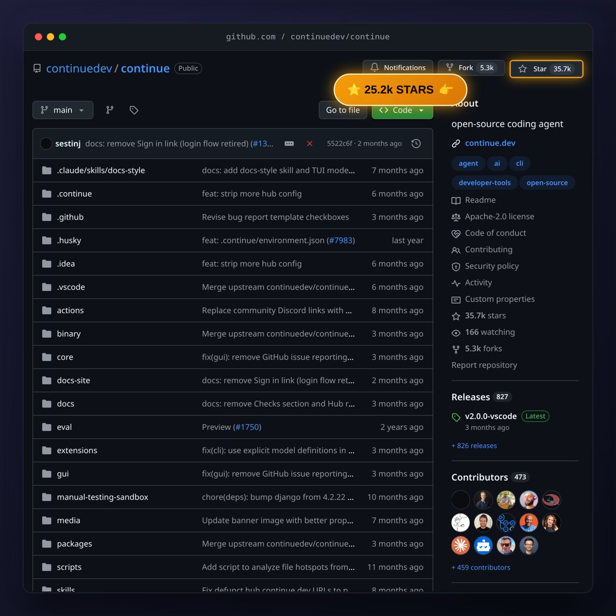 MundoDev0ps's tweet photo. 🤖 Continue (25.2k ⭐): El copiloto de código open source definitivo para VS Code y JetBrains.

📦 https://t.co/tDQrEQhBVE

#DevOps #OpenSource https://t.co/d5Qf0kZ2Rf