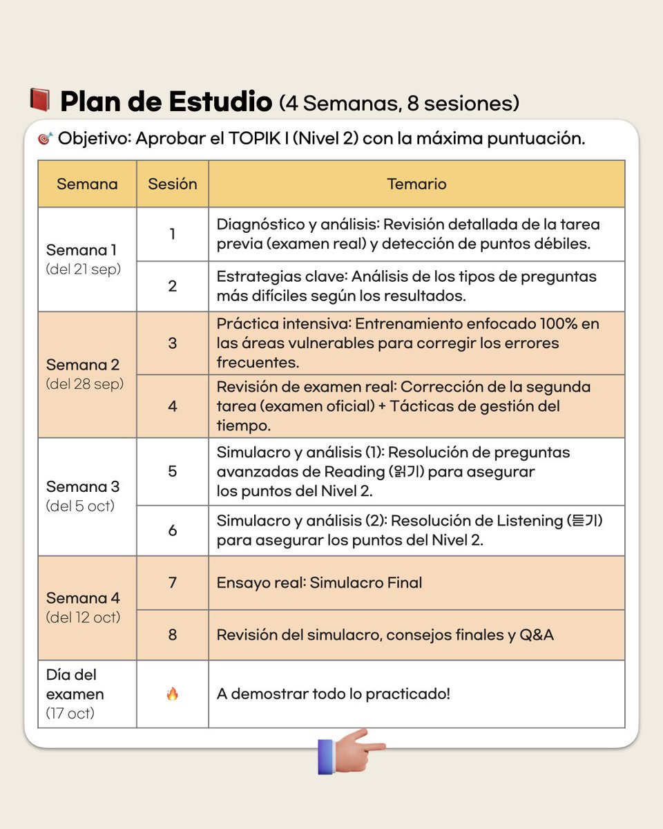 coreanoextra's tweet photo. Si necesitas…

👉🏻diagnosticar tus puntos débiles 
👉🏻practicar con exámenes anteriores y simulacros
👉🏻o simplemente quieres que alguien te obligue a estudiar y necesitas un empujón 💪

este curso es para ti! 😎✨ https://t.co/4S9EOGcVd6