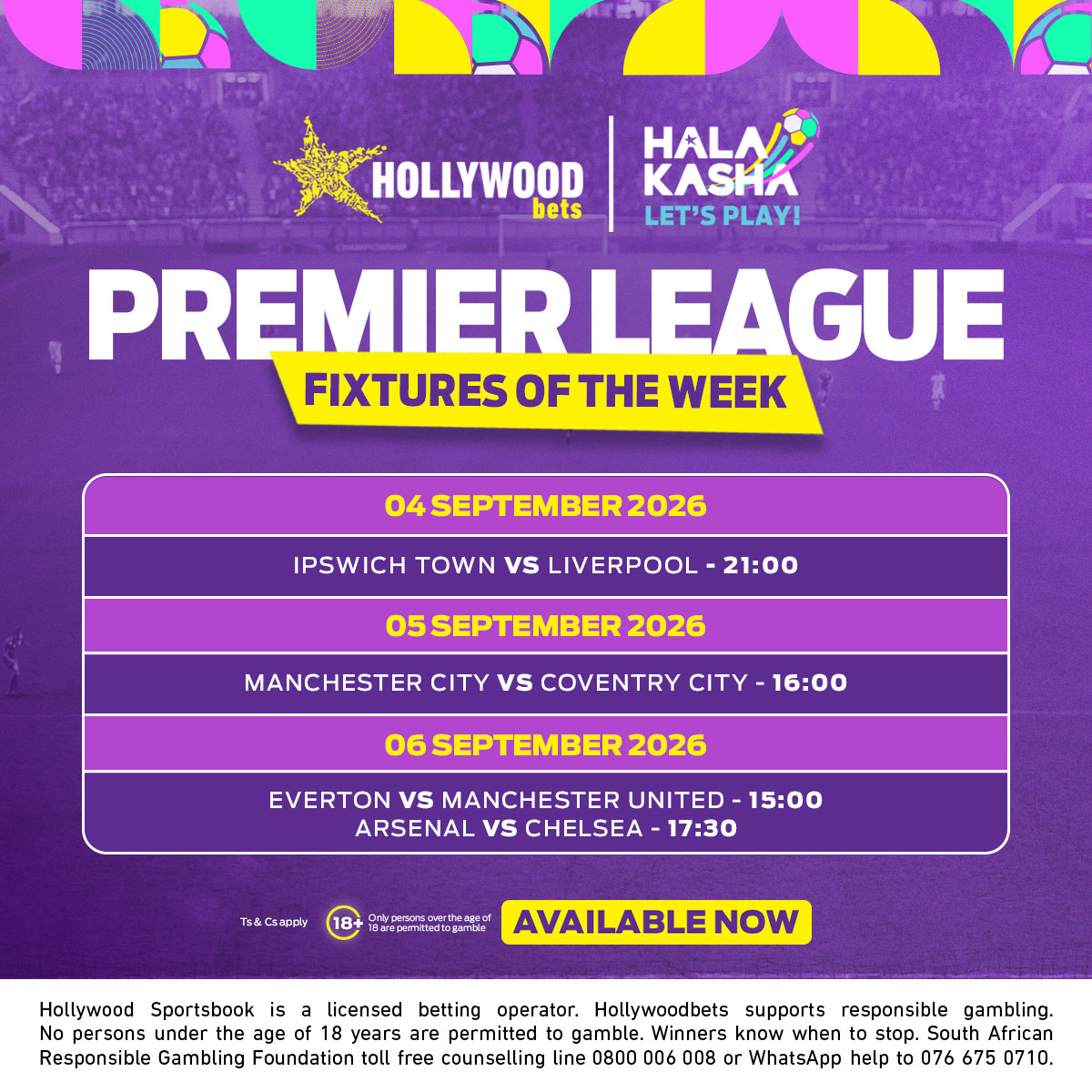 VumaFM's tweet photo. Dive into electrifying English Premier League fixtures that bring goals, glory, and plenty of drama! Get ready for more excitement on 6 September, when Arsenal and Chelsea clash! Who will secure vital points? Get behind your team! AVAILABLE NOW! Ts &amp; Cs apply. ⚽🔥🔥 https://t.co/zaaLs2pi5q