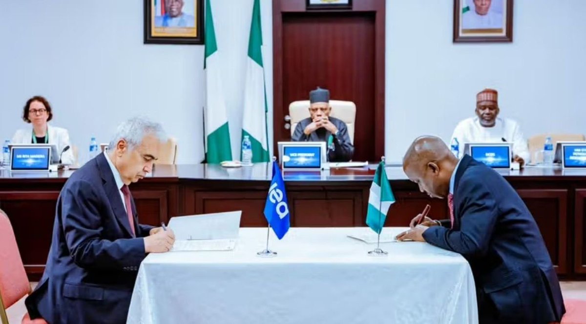 Dolusegun16's tweet photo. Nigeria and the International Energy Agency (IEA) have signed a joint work programme to strengthen energy policy, investment and energy security, following Nigeria’s admission into the Paris-based agency as an association country.

The partnership will give Nigeria access to the IEA’s expertise, data and institutional knowledge, while supporting work on energy data and policy, clean cooking, methane abatement and the development of Nigeria’s gas resources to strengthen energy security and economic growth.