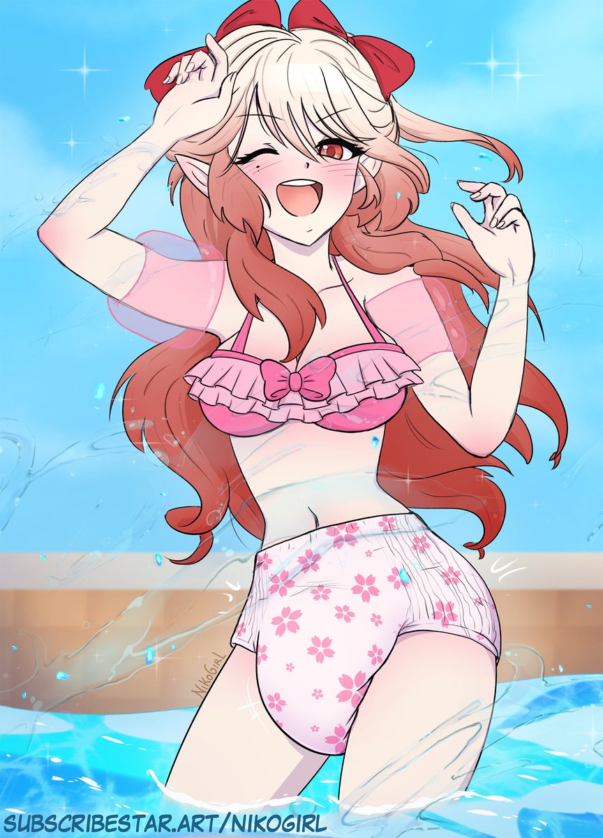 NikoGirl_ABDL's tweet photo. Just floating around and making big splashes! 💦
Pool day is the best excuse for extra padding~

Artworks in High-res + Art Process earlier for subs! (link in bio)~ https://t.co/sxe9hmgEbQ