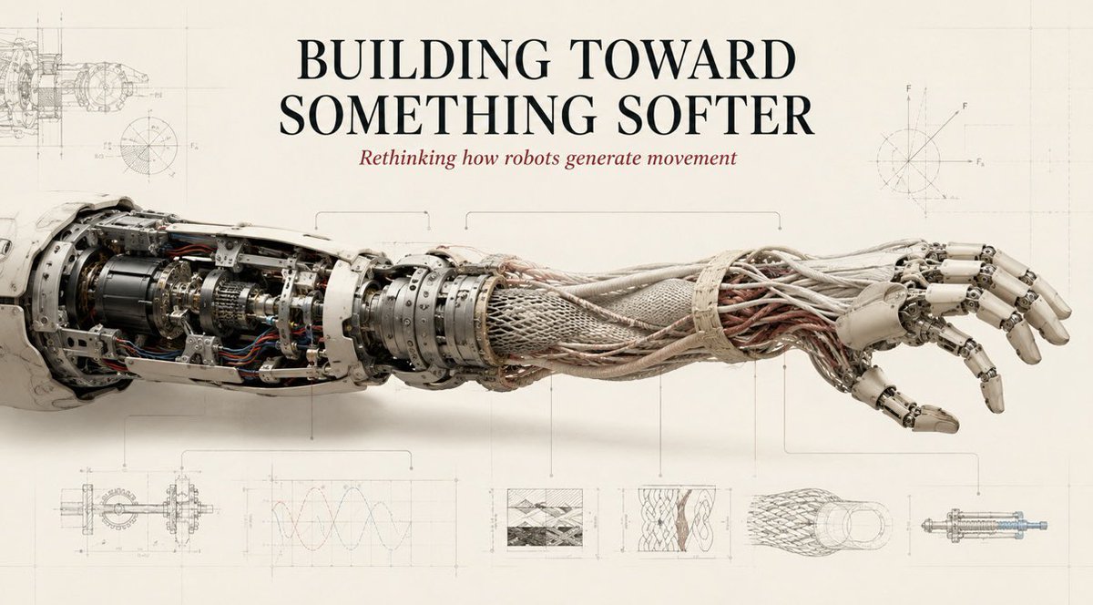 Em_Nomadic's tweet photo. Everyone talks about making robots smarter.

Almost nobody talks about whether the body can keep up.

Our new Anthrobotics × Tnkr piece goes deep into:

• Actuation
• Compliance
• Soft robotics
• Artificial muscles
• Real-world engineering tradeoffs

Building Toward Something Softer.

@IanPritchard @Anthrobotics @tnkrdotai 

Full article ↓