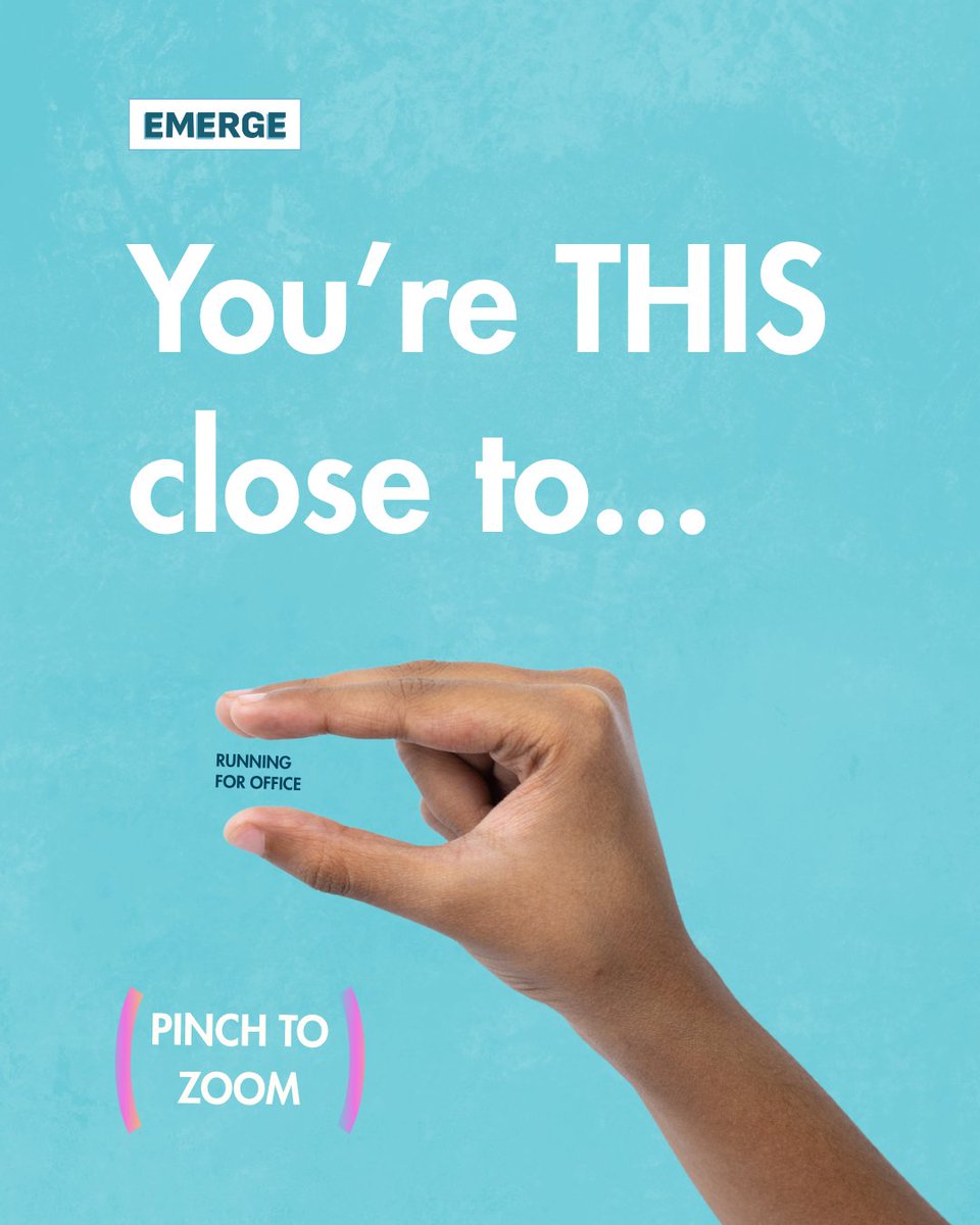 EmergeAmerica's tweet photo. Just a tinyyyyyyy reminder that anybody can run for office, including YOU!

Visit https://t.co/T9nBgDxQjj to explore our training programs and sign up to be notified when applications open. Thinking about running but not sure where to start? Drop your questions in the comments below!