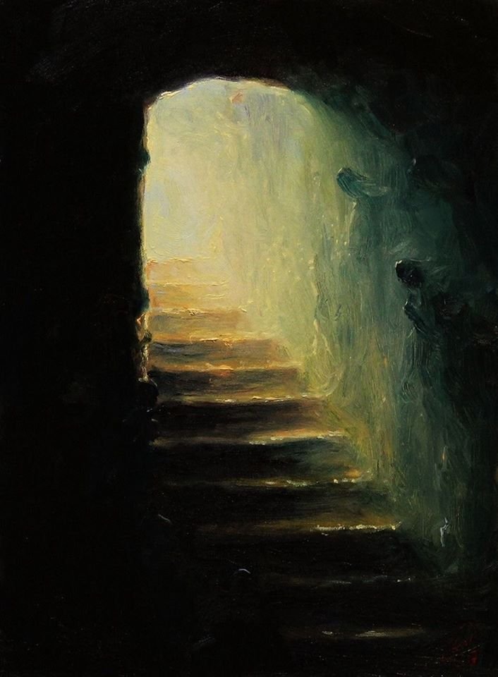 FedeItaliano76's tweet photo. 'Fear' by Polish surrealist painter Mariusz Lewandowski (1960 – 2022) https://t.co/1WDDovXjJU