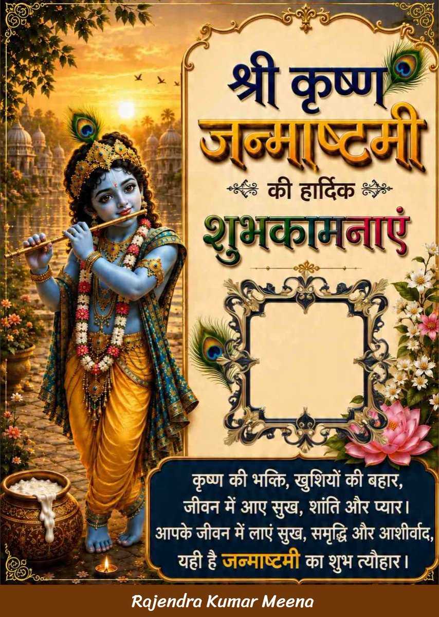 RajendrameenaG's tweet photo. सभी देशवासियों को कृष्ण जन्माष्टमी पर्व की हार्दिक शुभकामनाएं।।
#follower #nonfollowers #लाइक #comment #impression https://t.co/t5vtbcXQYJ