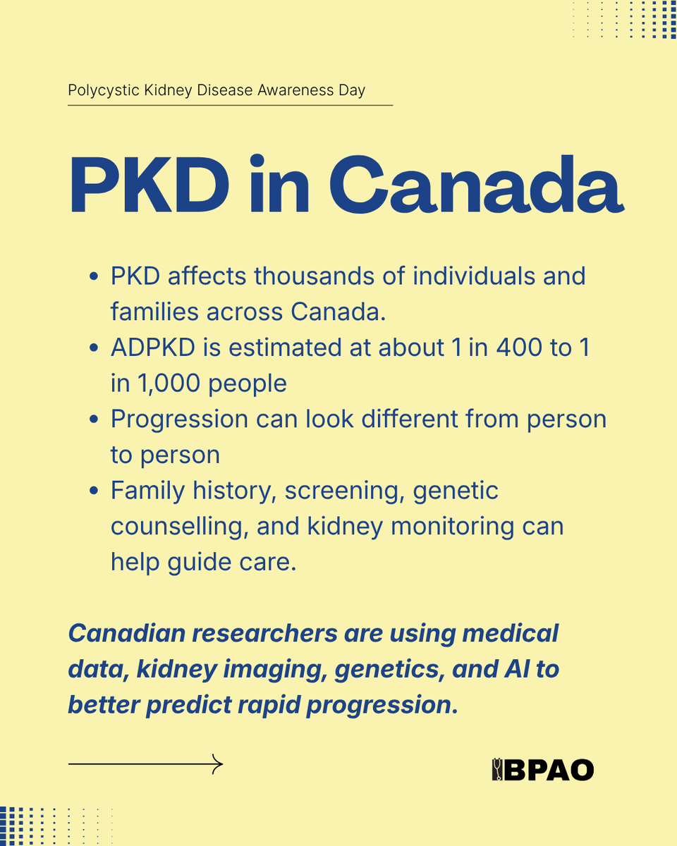 thebpao's tweet photo. How much do you know about Polycystic Kidney Disease?

Swipe through for the signs, risk factors, and key facts to know this #PKDAwarenessDay. 🩺 https://t.co/jQjKOrfoQm