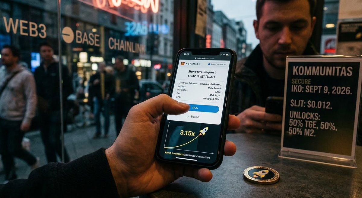 sirkparaka's tweet photo. Lemon Jet might look like just another crash game with a token.

But the interesting part is how it is designed.

Most prediction games still require users to trust the operator — trust the RNG, trust the balance, and trust that withdrawals will actually work.

Lemon Jet takes a different approach.

Built on Base, users keep $LJT in their own wallet, choose a multiplier, sign a transaction, and let the smart contract settle the round after Chainlink VRF provides verifiable randomness.

The request, result, proof, and payout happen on-chain.

No account. No custodial balance. No need to simply trust the operator.

That is the real product.

$LJT isn't just a token attached to the game. It is the asset used to play and can also be staked in the on-chain vault. Vault returns come from protocol activity, but they are not guaranteed — losses are possible.

The protocol takes roughly 1% of game volume, distributed across referrals, operations, and gas sponsorship.

The loop is straightforward. The risks are visible.

The Kommunitas Secure IKO is simply the distribution stage:

• September 9, 2026 — 09:00 UTC
• $0.012 entry price
• ~$120K target
• 50% unlocked at TGE
• 50% unlocked the following month
• 24-hour refund window

That refund window is worth paying attention to.

Before participating, understand the pool, vesting schedule, and actual game mechanics.

After TGE, the real signal won't be the first price candle.

It will be whether users continue betting when outcomes are verifiable, the vault can lose money, and the only real edge comes from the contract itself.

@Lemonjetxyz @kommunitasnet
#LemonJet #LJT #Kommunitas #Base #GameFi