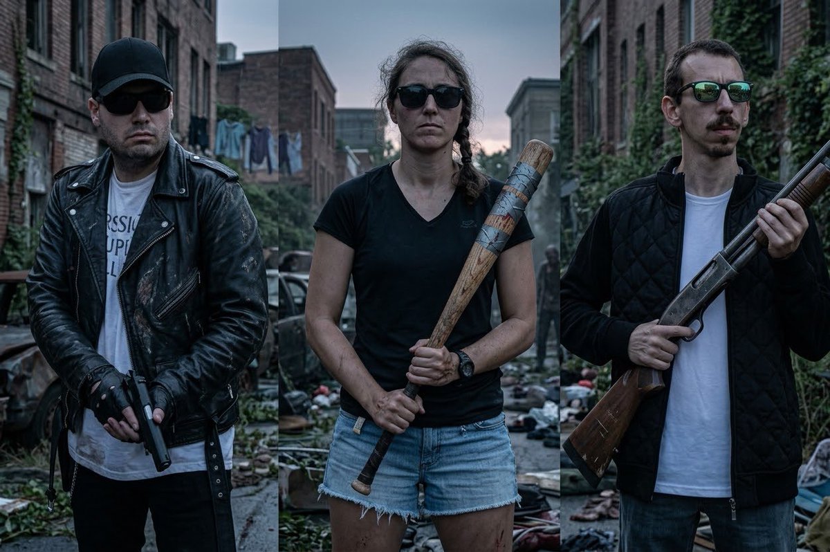 MLavost's tweet photo. Le trio infernal version The Walking Dead 😏 ça démonte ! 🔥 https://t.co/zbYwdMbBkP