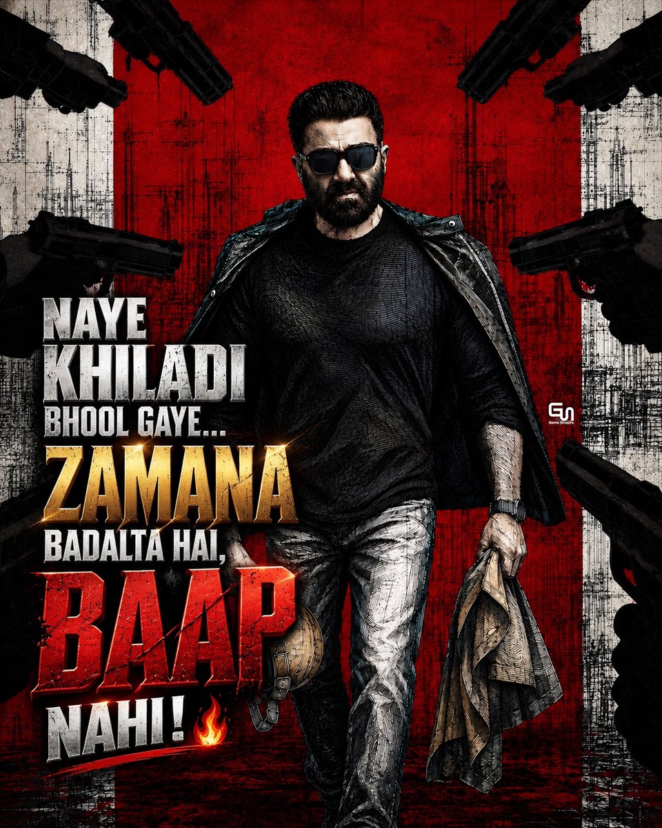 GemsShoots's tweet photo. #BAAP is coming. 🔥

New players may enter.
Times may change.
But BAAP remains BAAP. 💥

Sunny Deol back in full power mode. 💪🔥
Waiting for this one!

#SunnyDeol #Baap #BaapMovie #DeolPower #BollywoodHistory https://t.co/gzaaQxTzDc
