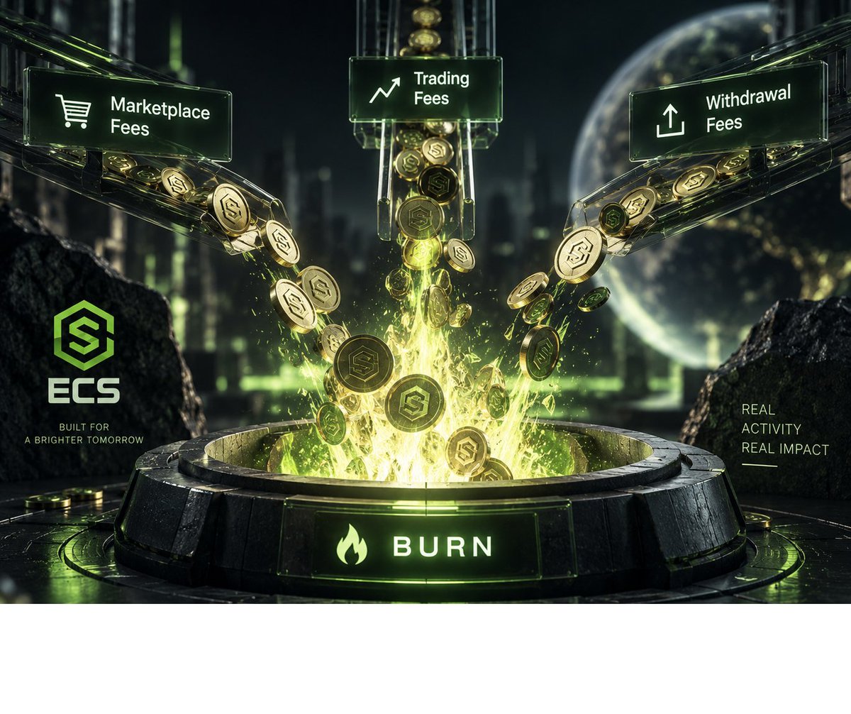 ECS_Ecos's tweet photo. Fees are easy to ignore when they’re small. But where those fees go matters.
In the ECS model, several fees aren’t kept as revenue — they’re designed to be burned. https://t.co/fEuKPRCeWg