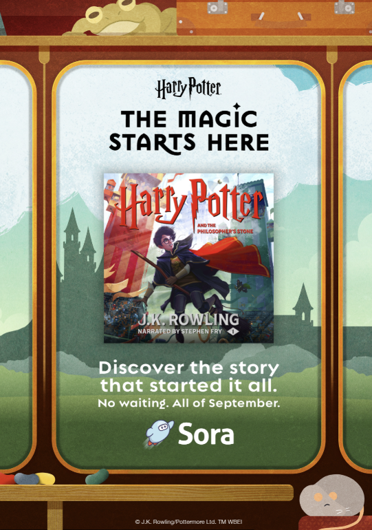 jcsplibraries's tweet photo. Calling all Ravenclaws-Slytherins-Gryffindors-Hufflepuffs! For the month of September students can check out Harry Potter &amp; the Philosopher's Stone on Sora and there is no wait time! Available in #eBook &amp; #Audiobook formats across a range of languages. Get reading! https://t.co/13DhuCTwDM