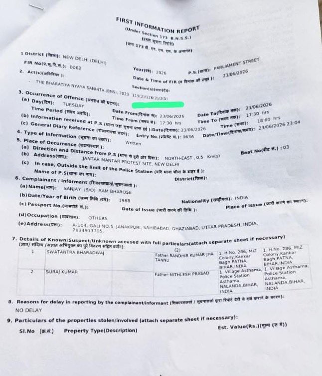 AdvAshutoshBJP's tweet photo. I Stand With @_kattar__hindu 🐯🔥

As an advocate, I have a genuine legal question regarding the Swatantra Bhardwaj case.

Under Section 34 of the Bharatiya Nyaya Sanhita (BNS), an act done in exercise of the right of private defence is not an offence. Sections 35–40 further define when and to what extent this right can be exercised.

So, if the factual defence is that the accused acted in lawful private defence, that defence necessarily requires examination before concluding criminal liability.

But here is the important legal question:

If the underlying act is ultimately found to be protected by lawful private defence, what is the legal basis for sustaining an offence under the SC/ST (Prevention of Atrocities) Act?

The SC/ST Act does not make every dispute or assault involving an SC/ST person automatically an offence under the Act. The specific ingredients of the relevant provision must be satisfied.

Therefore, the questions for investigation and ultimately the Court are:

What specific offence under Section 3 of the SC/ST Act is alleged?

What are the factual ingredients supporting that particular provision?

Was the alleged act committed with the requisite caste-related intent/knowledge, where required?

Was there an immediate threat giving rise to a lawful right of private defence?

Was the force used proportionate to the threat, or did it exceed the limits prescribed by law?

A claim of self-defence is not an automatic acquittal, but equally, registration/invocation of the SC/ST Act cannot substitute for proving the statutory ingredients of the offence.

And most importantly, for every citizen:

If you get into a physical dispute with anyone, including a person belonging to SC/ST, do not assume that you have no right to defend yourself. But do not use excessive force either.

Preserve CCTV/video evidence, identify independent witnesses, seek medical examination immediately if injured, make your own complaint/counter-complaint where legally warranted, and consult a criminal lawyer before making statements on social media.

The law protects the right of private defence, but only within its statutory limits. @DelhiPolice @gupta_rekha