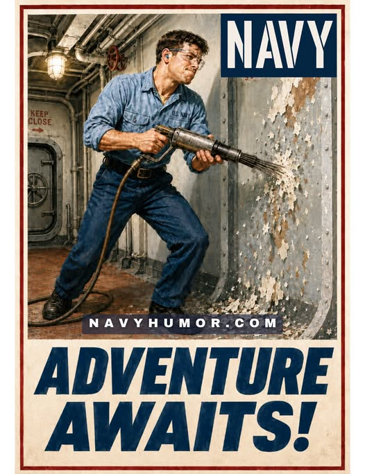skpatriotauthor's tweet photo. This is a needle gun. This is how paint is chipped and prepped for new paint. These gadgets are also a contributing factor to tinnitus and hearing loss on ships. https://t.co/0Laxgj6ZWK